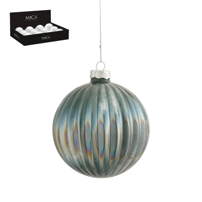 Boule verre vert cl. d10cm