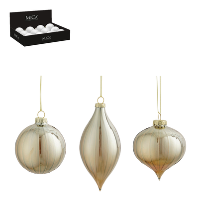 Ornament bal ui druppel platinum d8