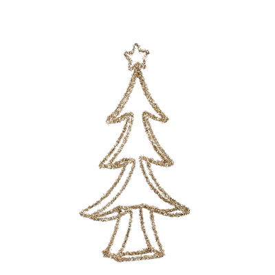 Decoration arbre champagne h45cm