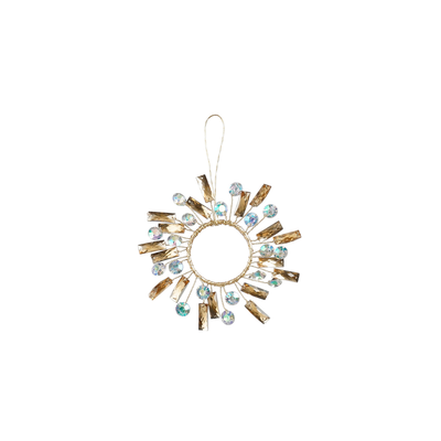 Ornament kralen goud h1xd10cm