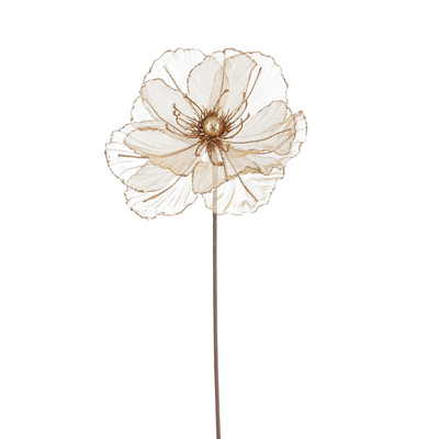 Fleur branche champagne glitter