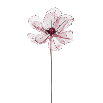 Bloem tak rood glitter l45cm