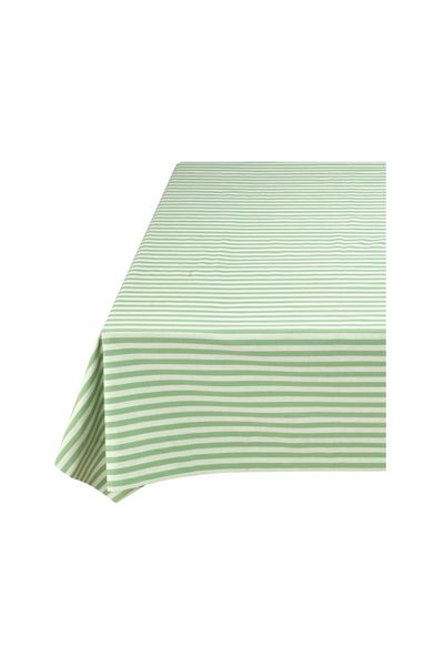 Tafelkleed stripes groen 160x250cm