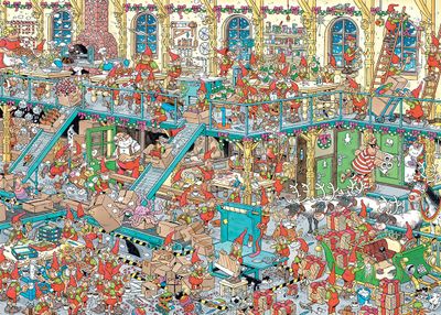 Puzzel xms jvh santa's factory 1000