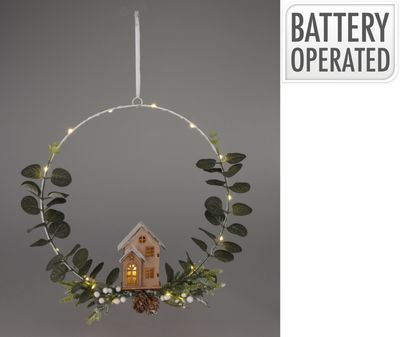 Ring 30cm met led huisje