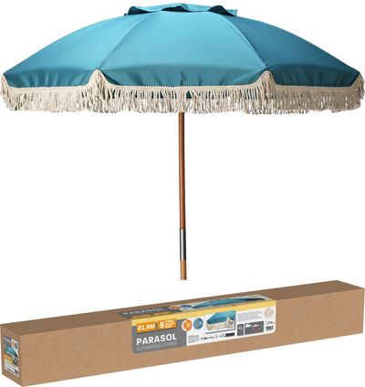 Parasol droit bleu
