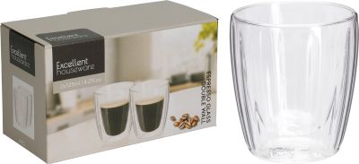 Dubbelwandig koffie- theeglas