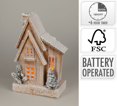 Maison avec finition neige led