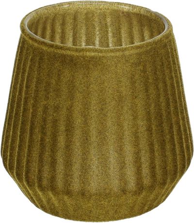 Theelichthouder 9cm glas groen