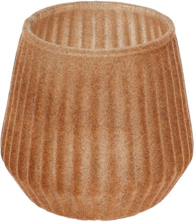 Theelichthouder 9cm glas roest