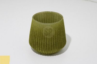 Theelichthouder 11cm groen