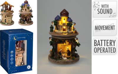 Kerststal 23cm led