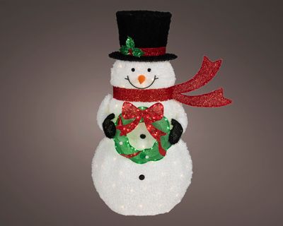 Led sneeuwpop stof steady buiten kleuren/multi