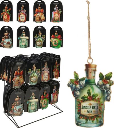 Drank fles hangdeco 10cm