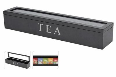 Boîte à thé avec 6 compartiments
