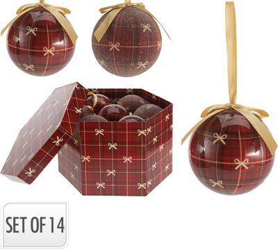 Kerstbal 75mm set van 14 stuks