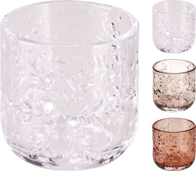 Theelichthouder 75mm glas