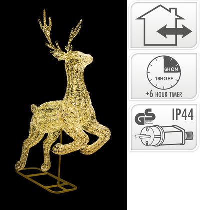 Rendier 337cm led goud