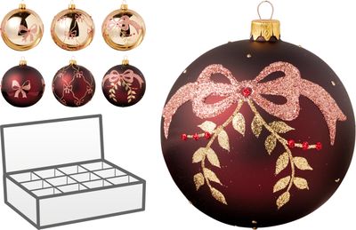 Kerstbal in glas 100mm