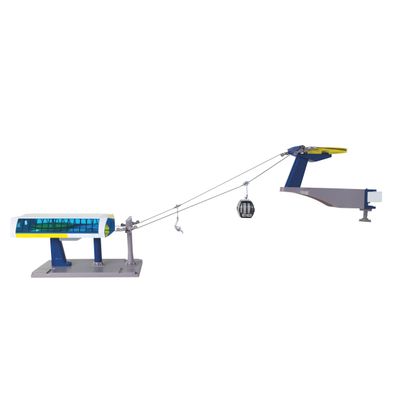 Kabelbaan luxe gondel+zetel geel-blauw 1:32