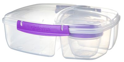 LUNCHBOX MET 3 COMPART., 4 ASS