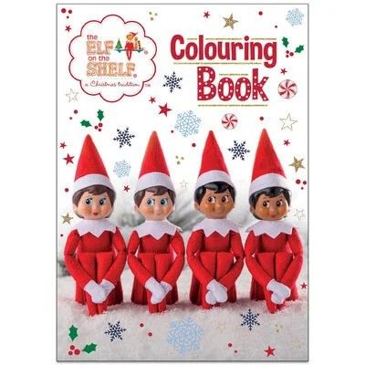 Colouring book elf on the shelf