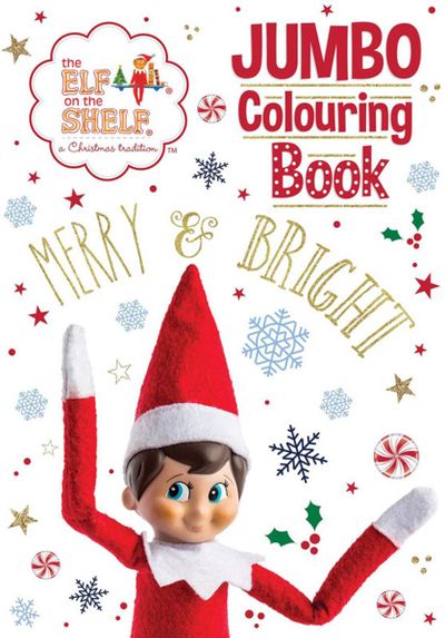 Jumbo colouring book elf on the shelf