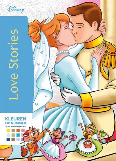 Disney love stories kleuren op nummer voor volwassenen
