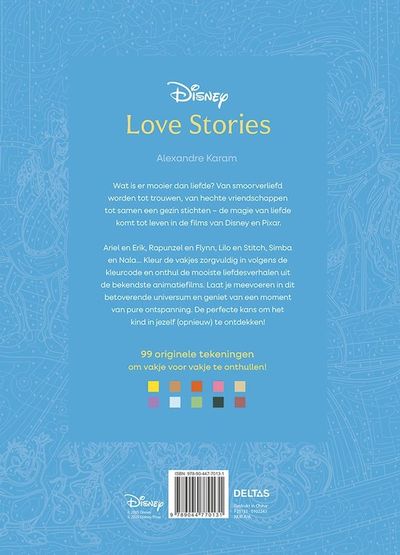 Disney love stories kleuren op nummer voor volwassenen