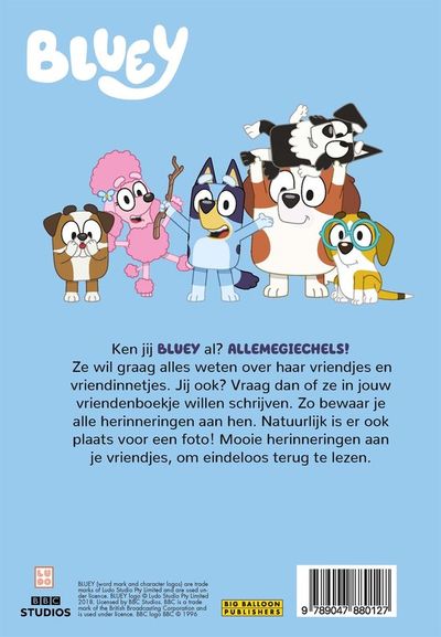 Vriendenboek - bluey - creatief vriendenboek voor kinderen