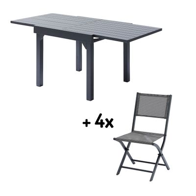 Set: tafel Modulo met 4 stoelen Modulo