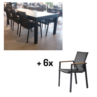 Set: table Albin avec 6 chaises Norris